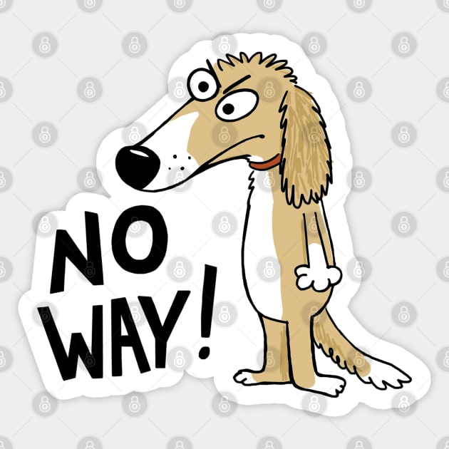 No Way Dog Sticker by Coffee Squirrel